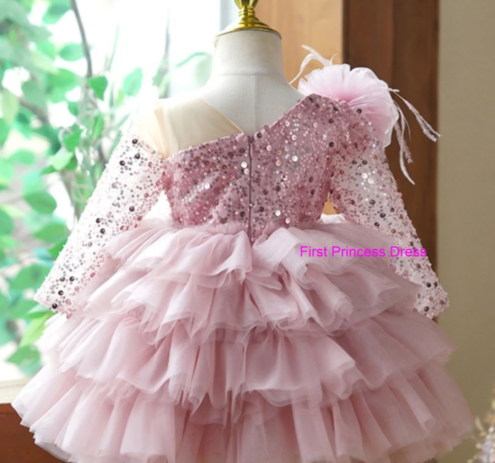 Beaded Fluffy Birthday Party Dress