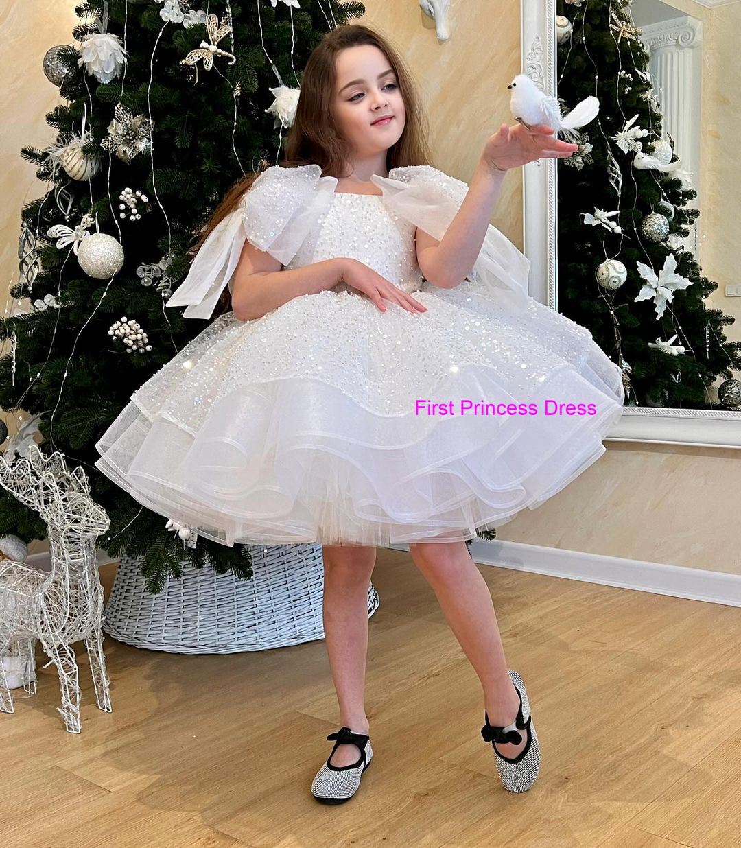 Beaded Fluffy Birthday Party Dress
