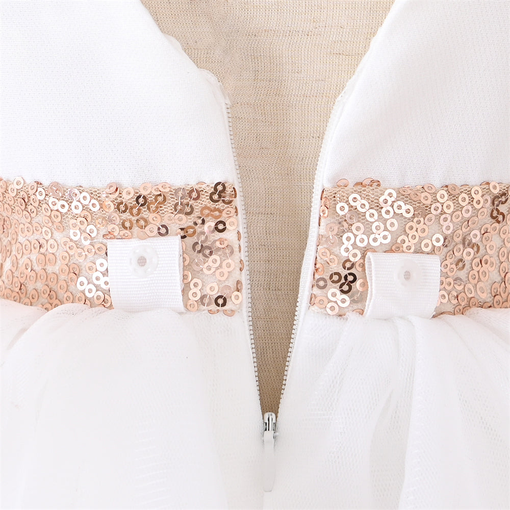 Beautiful Multi Frill Dress With Tail