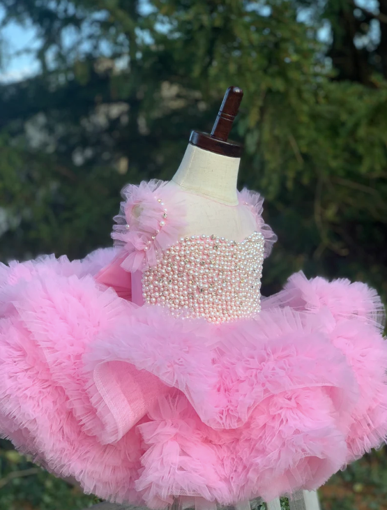 Beaded Fluffy Birthday Party Dress