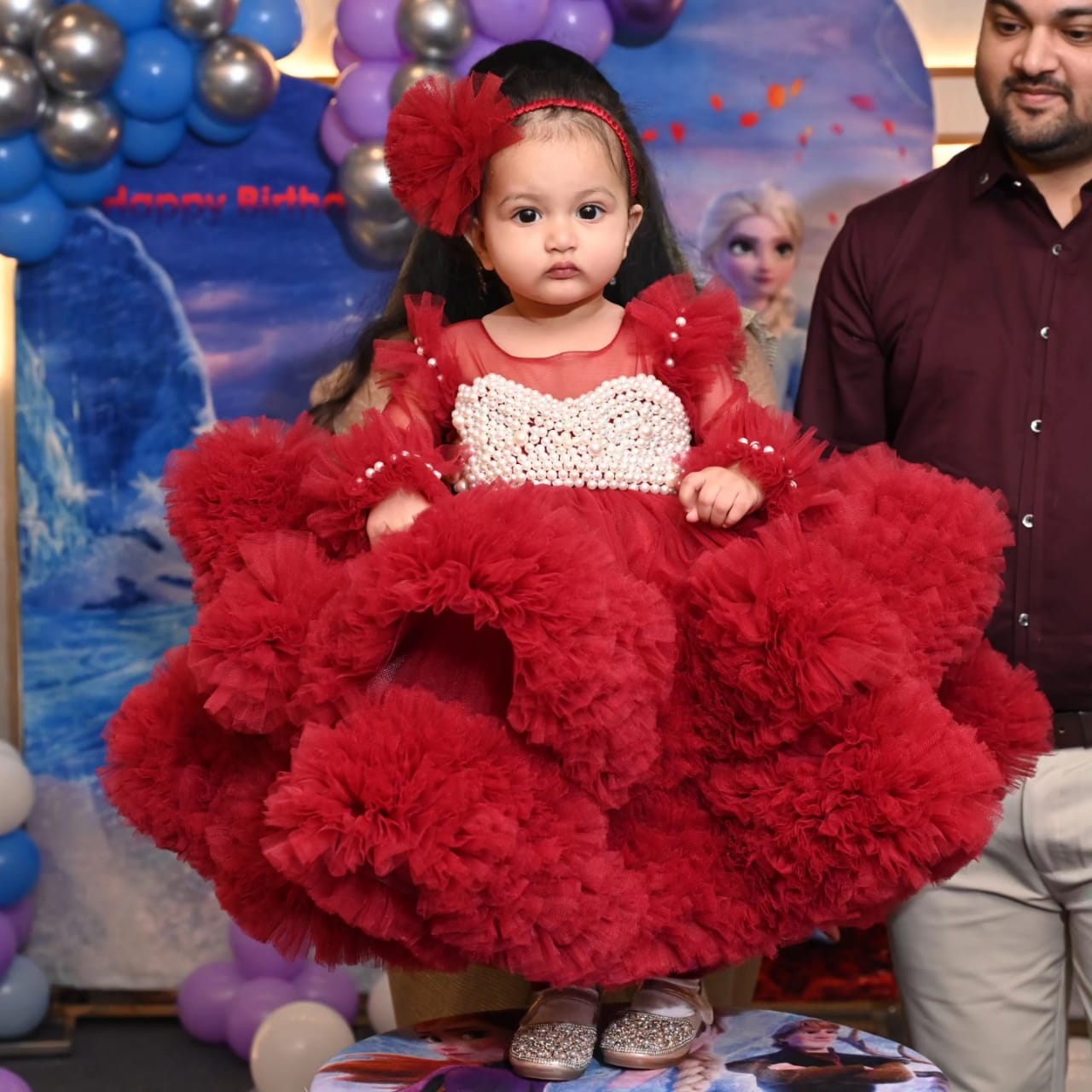 Beaded Fluffy Birthday Party Dress